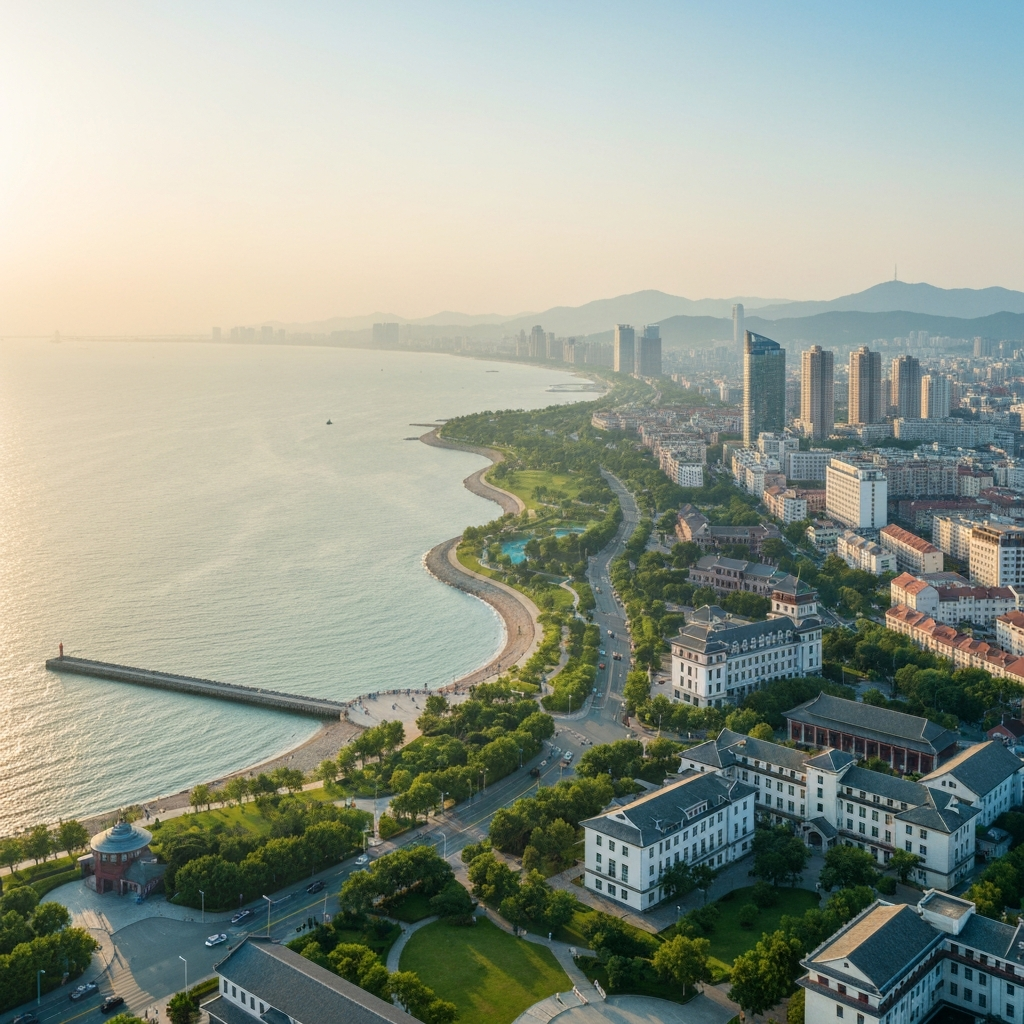 Qingdao coastline arrival