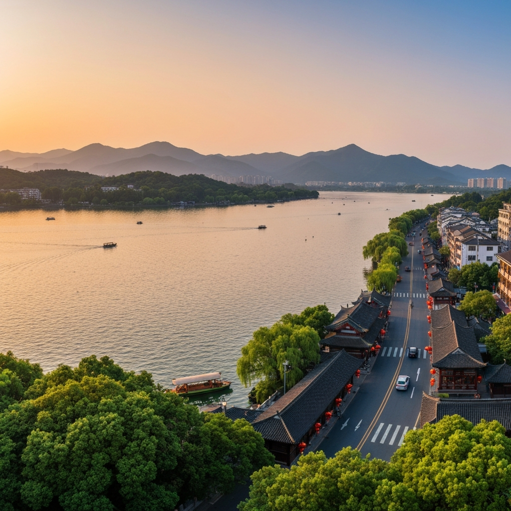 Aerial View of Hangzhou