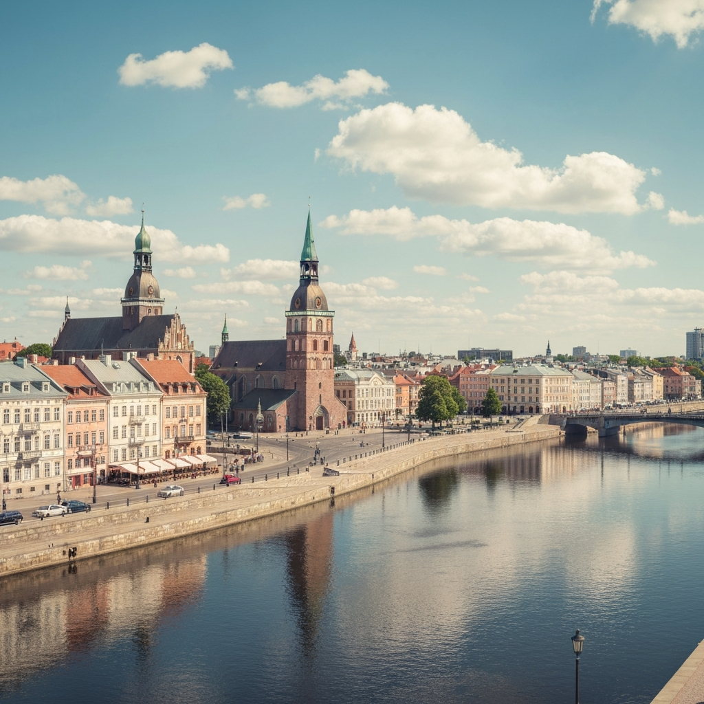 Riga aerial view