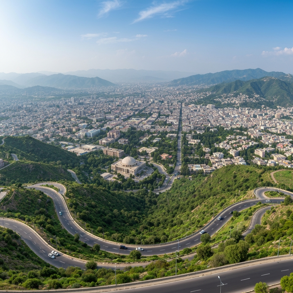 Islamabad city aerial