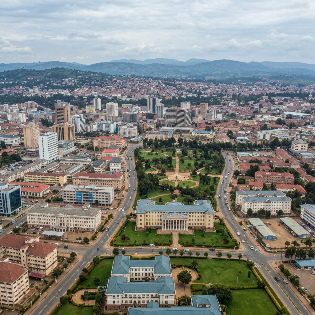 Aerial view of Kigali
