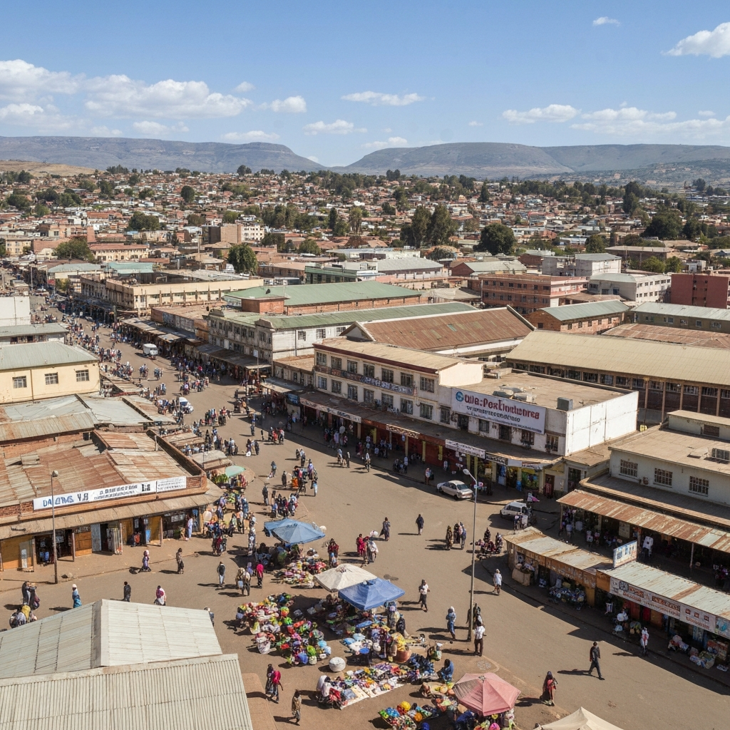 Aerial view of Maseru