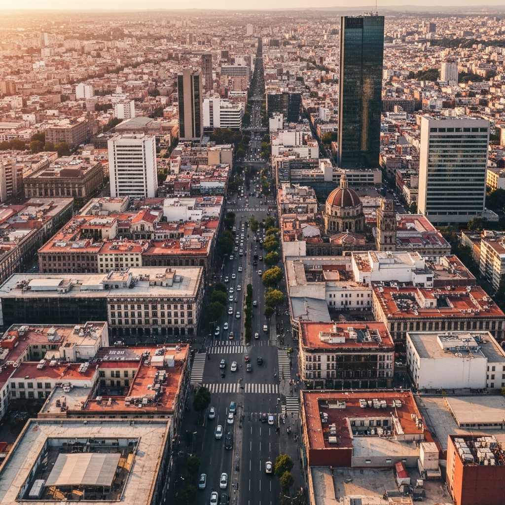 Monterrey and Mexico City Skyline