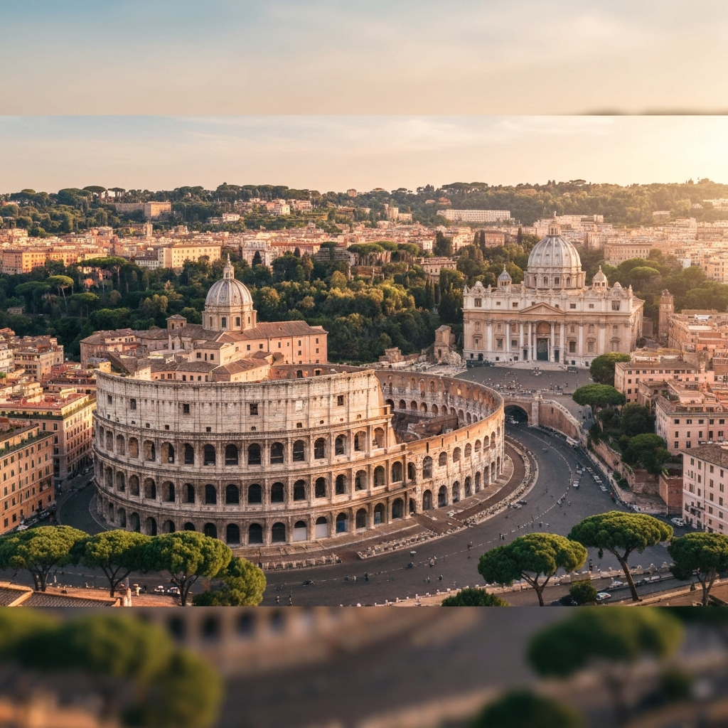 Aerial view of Rome