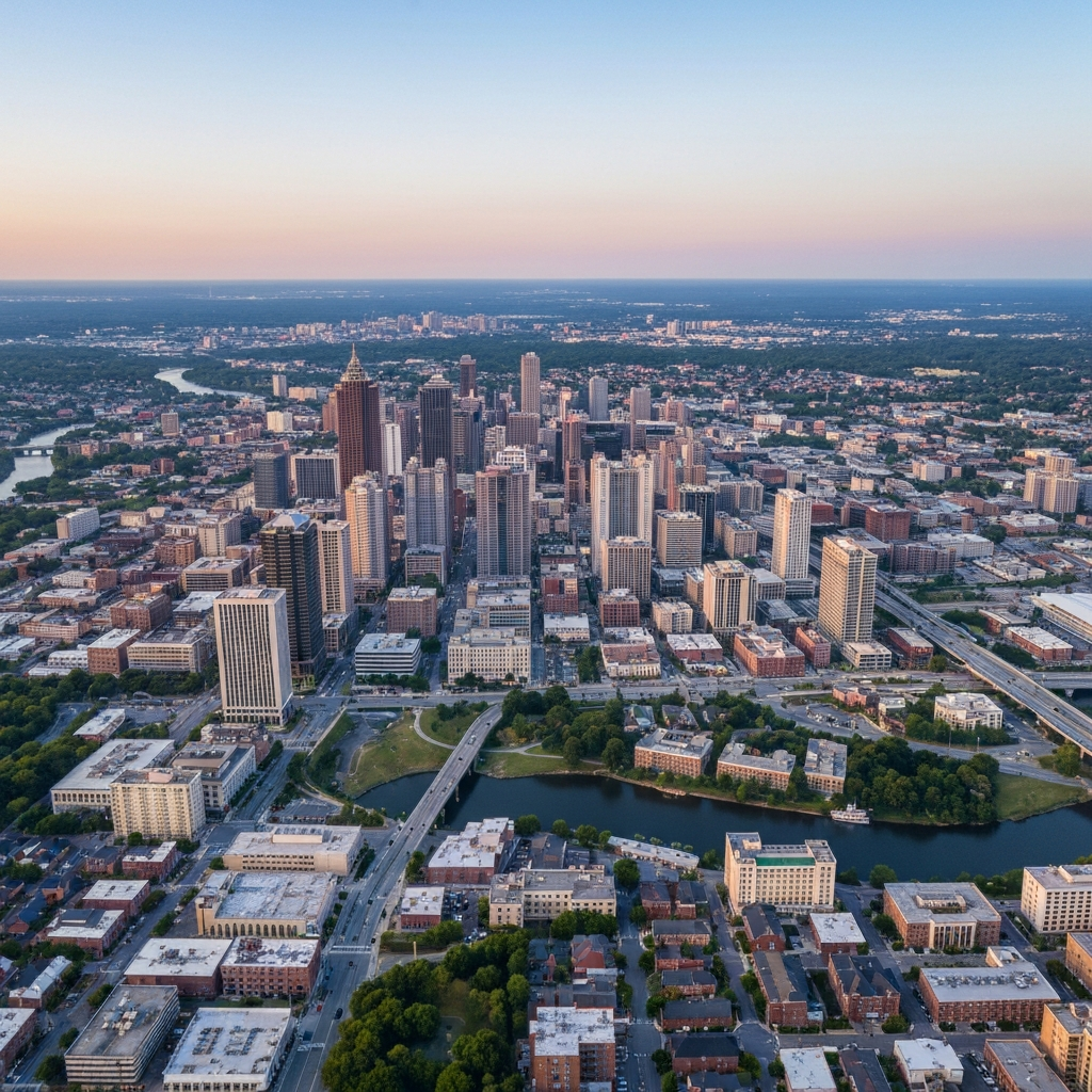 Atlanta skyline from above