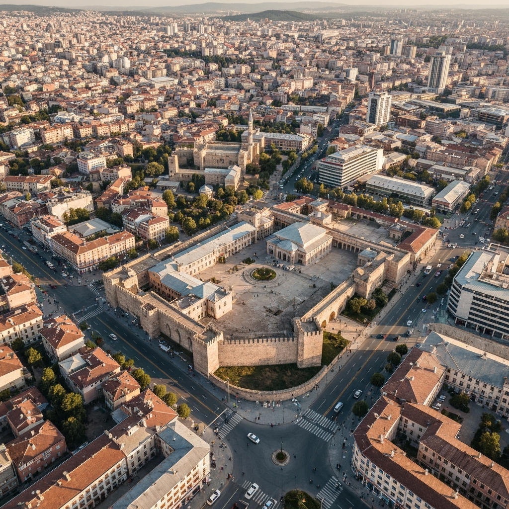 Aerial view Ankara Esenboğa