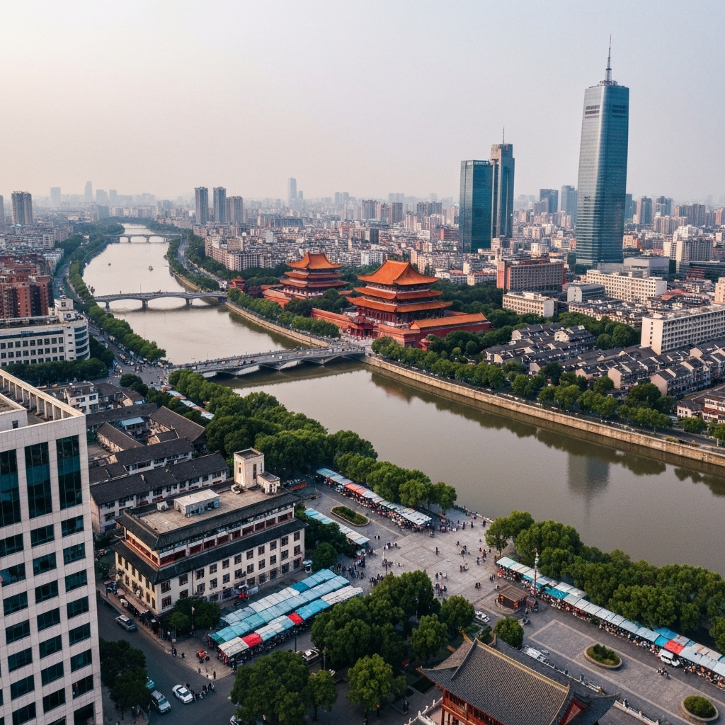 Aerial view of Nanjing