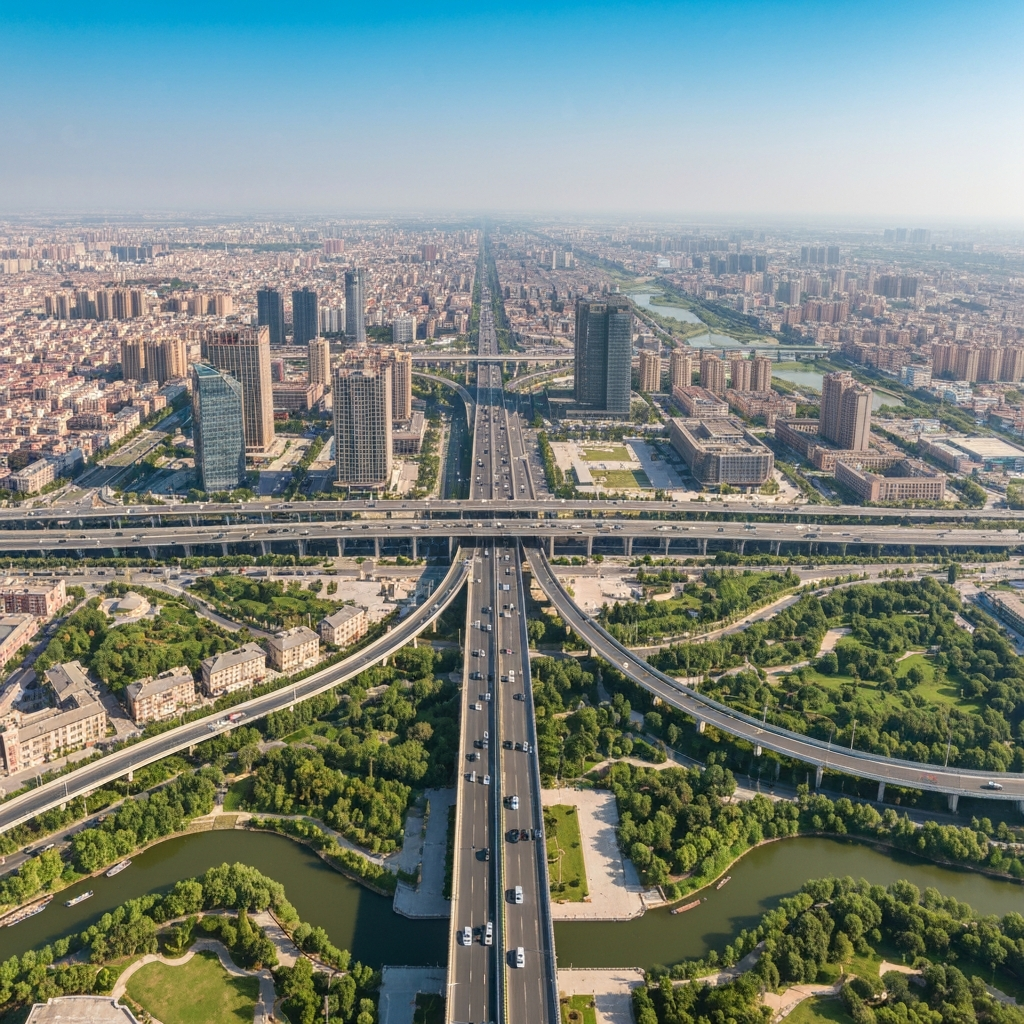 Zhengzhou City Skyline