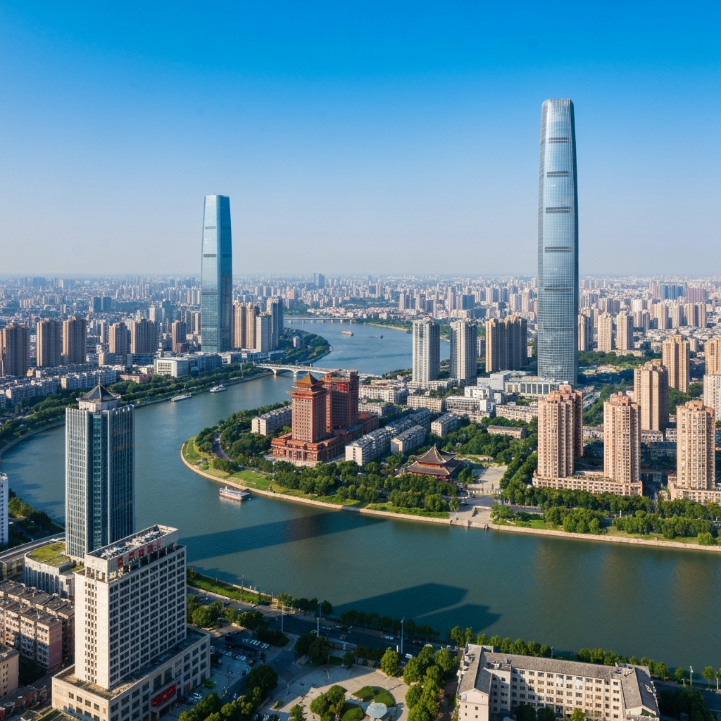 View of Wuhan skyline