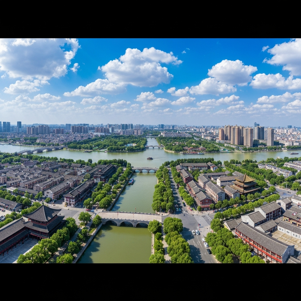 Aerial view of Hefei