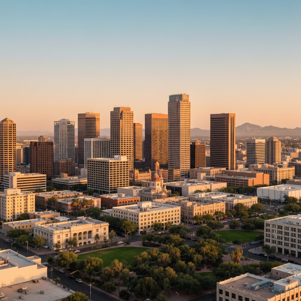 Phoenix private jet route image