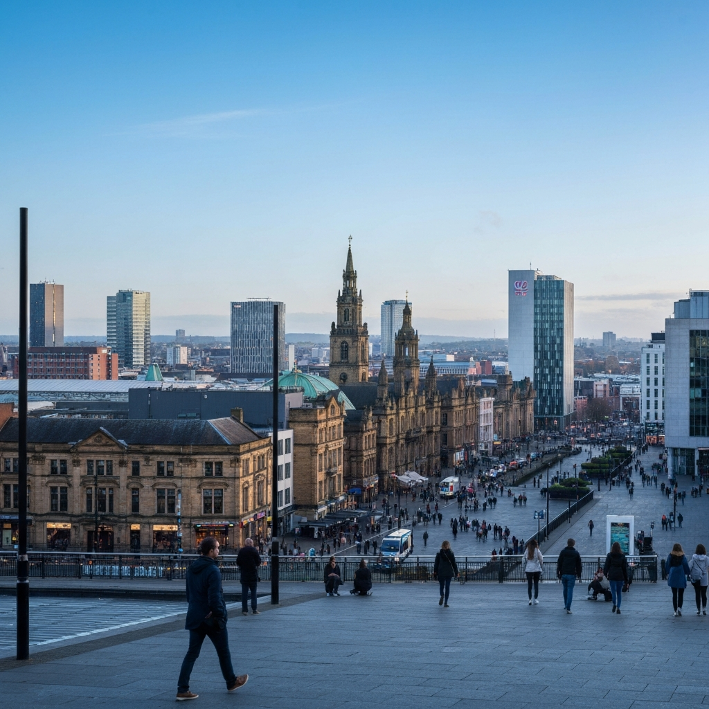 View from jet window Manchester Birmingham