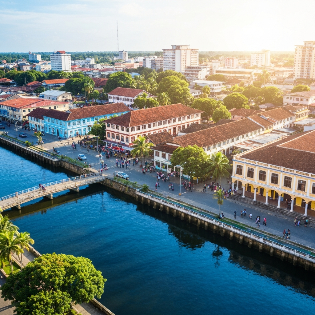 Paramaribo City Aerial