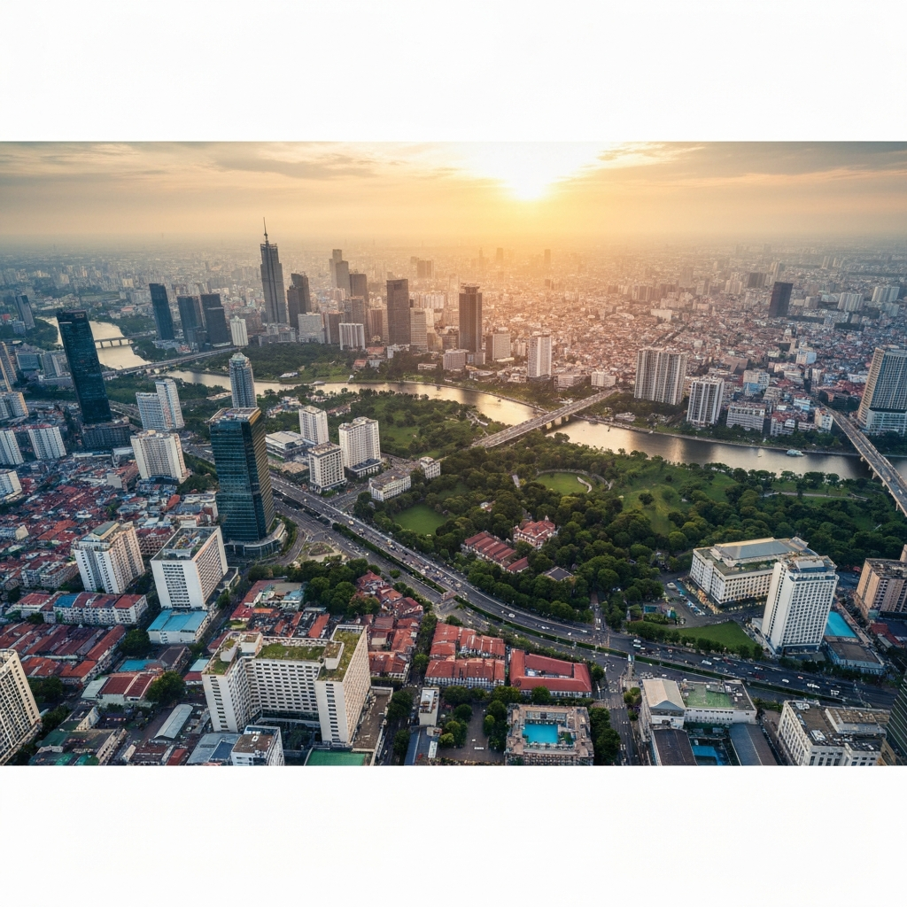 Jakarta cityscape from above