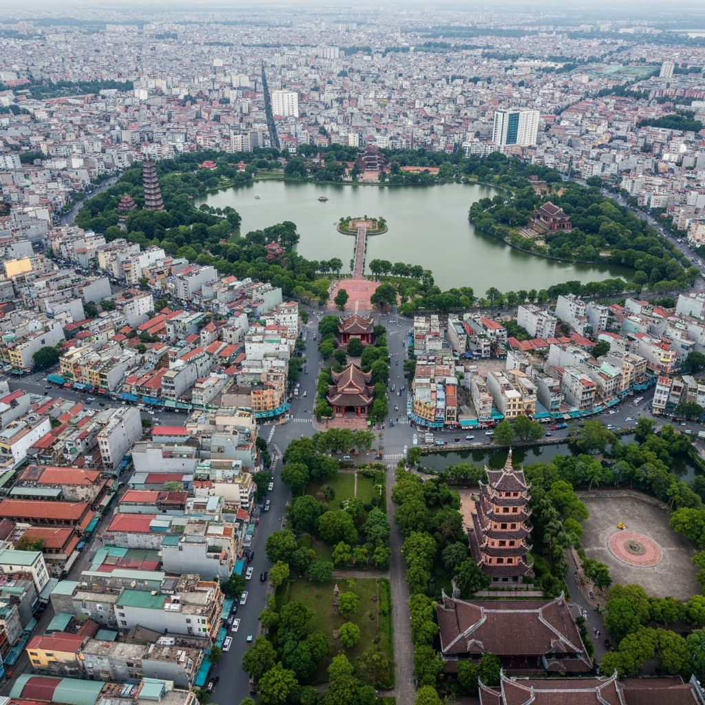 View of Hanoi Old Quarter