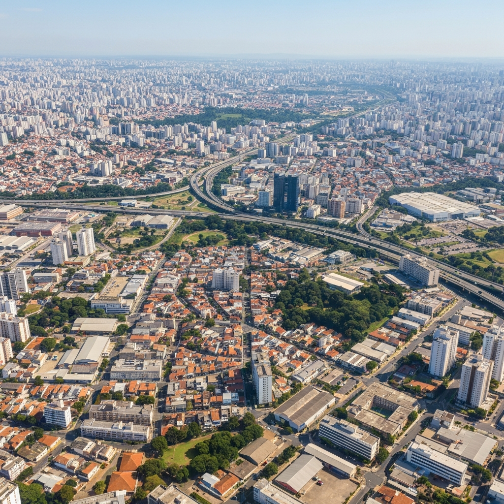 Guarulhos skyline with São Paulo in the background