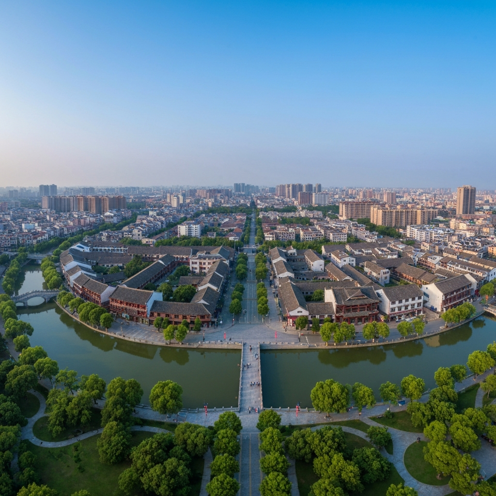 Aerial view of Wenzhou coastline