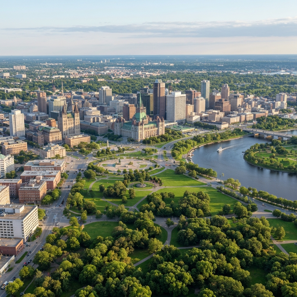 Quebec City and Ottawa cityscapes