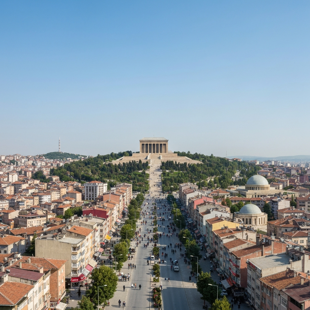 Aerial view of Ankara cityscape