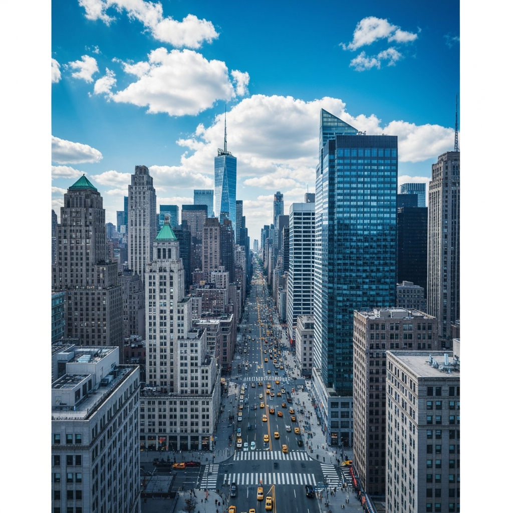 Aerial view of New York City