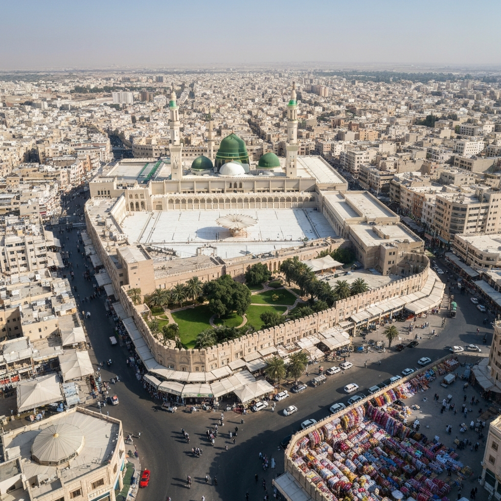 Aerial view Medina to Mecca