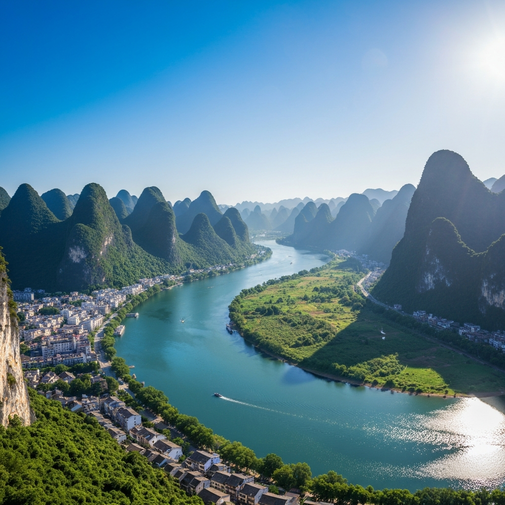 Guilin Li River and karst mountains