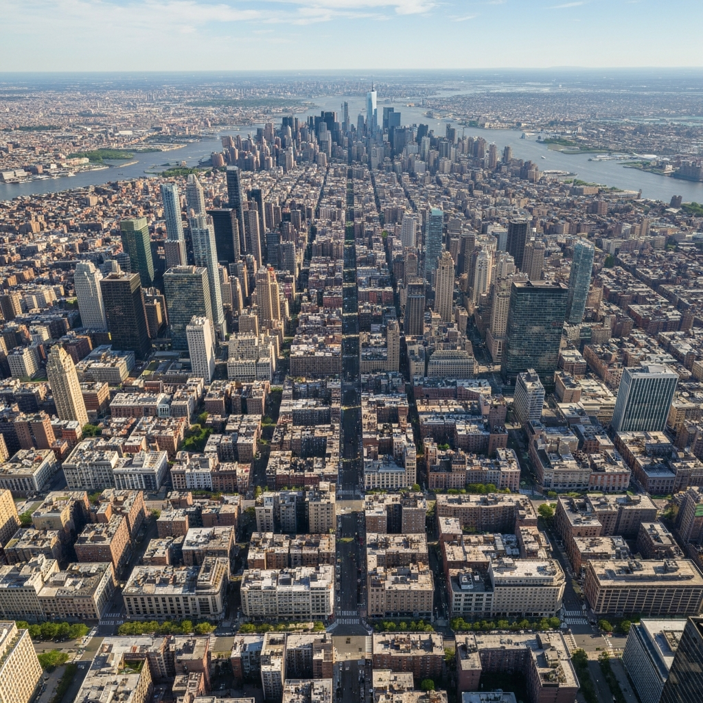 Jet landing at New York