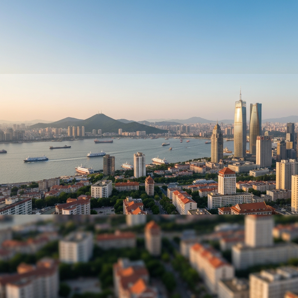 Coastal flight Qingdao to Rizhao