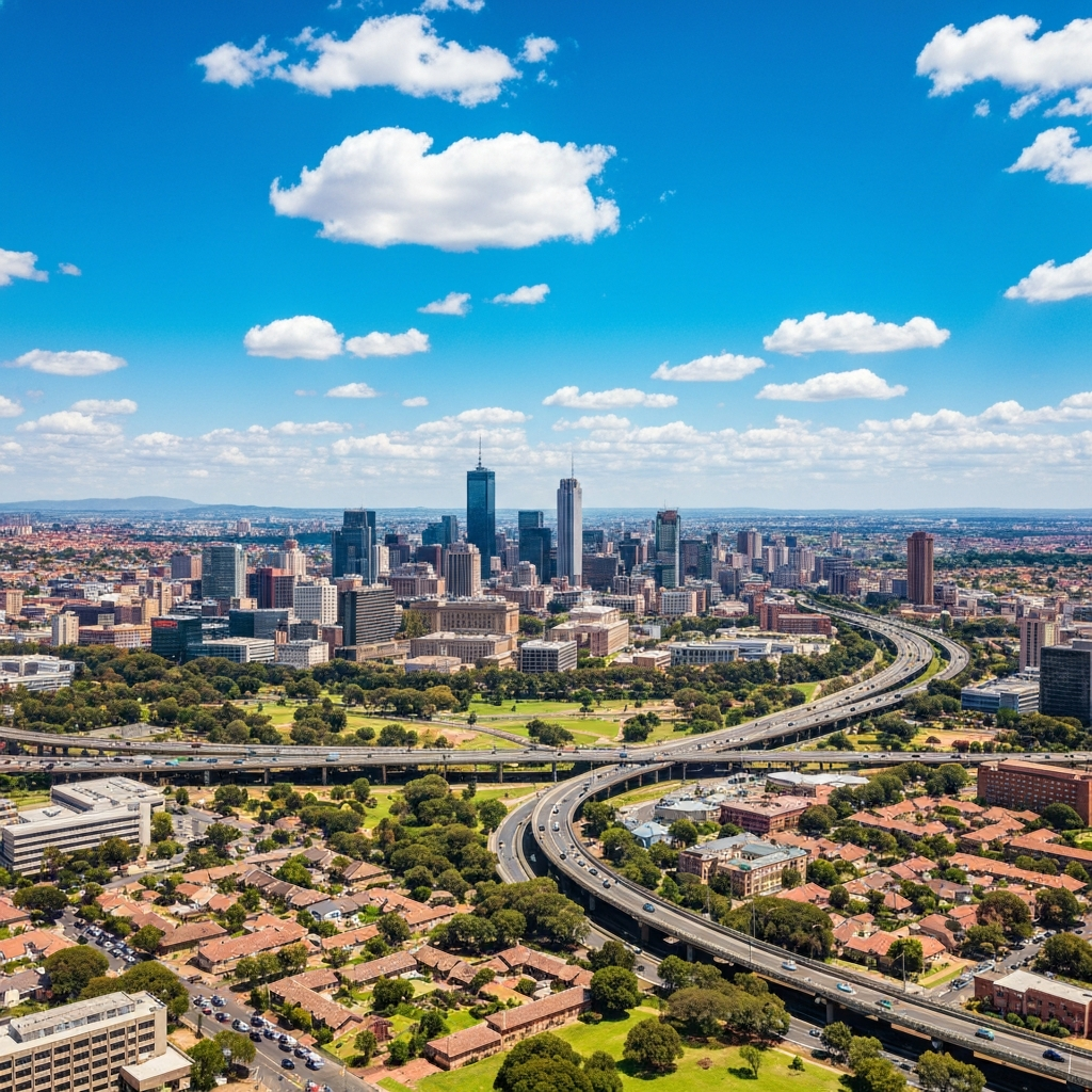 Johannesburg to Pretoria Private Jet Route