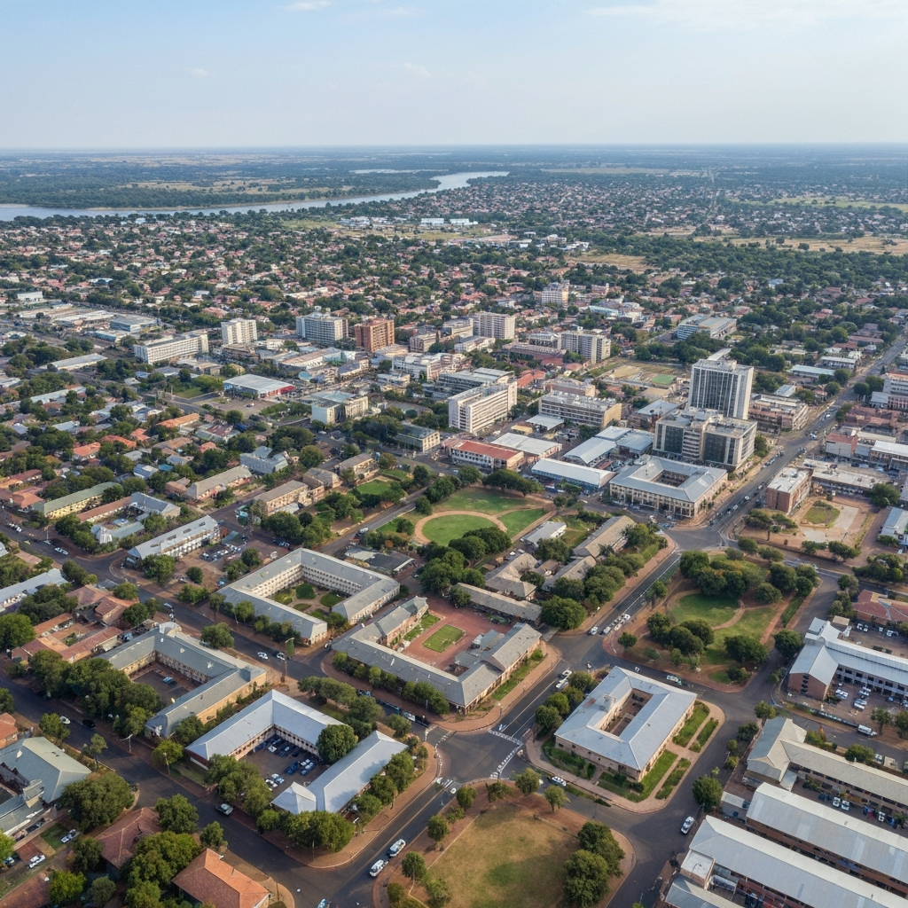 Aerial view of Gaborone
