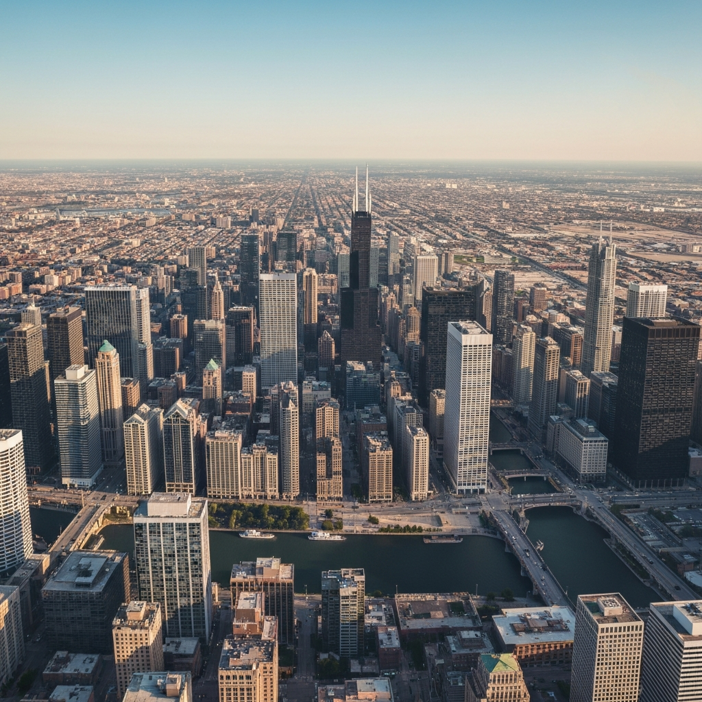 Chicago Skyline Arrival