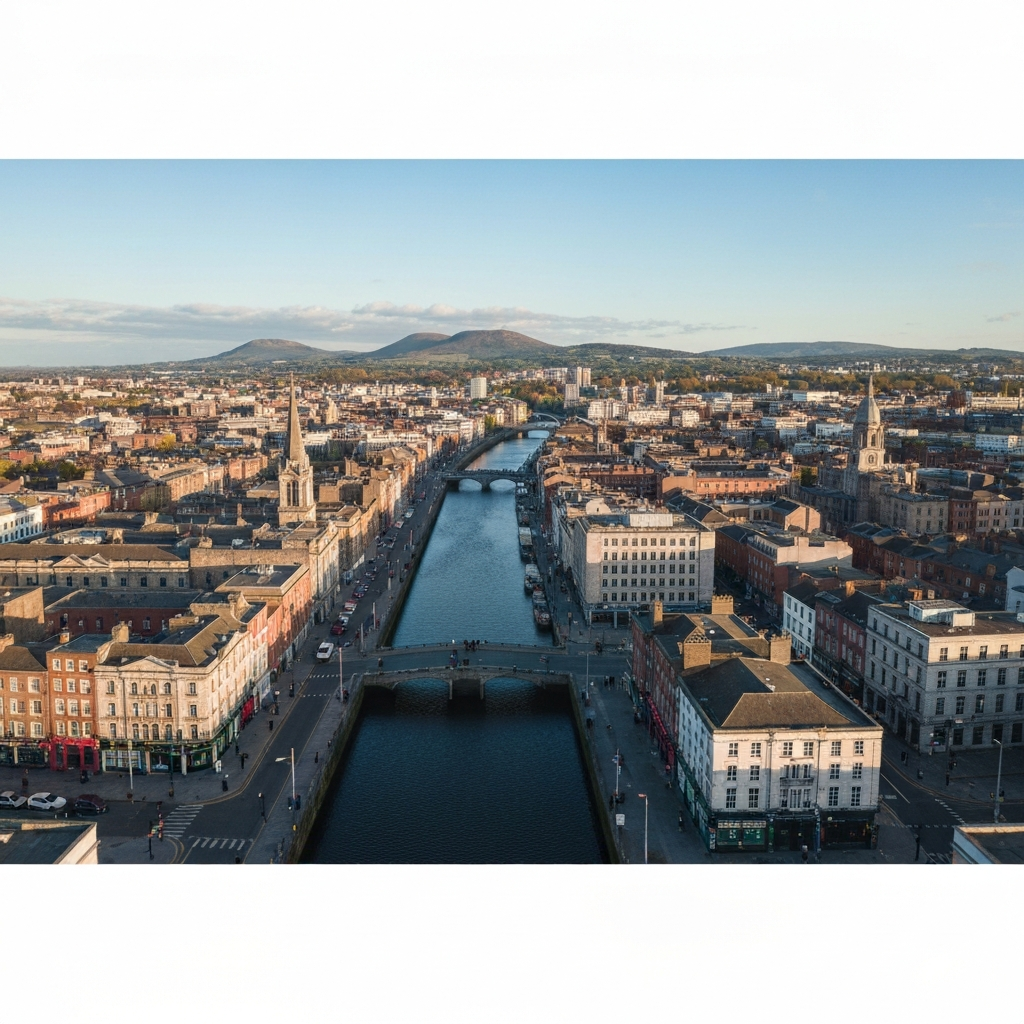 Aerial view of Dublin