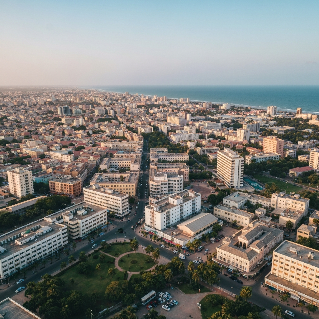 Dakar coastline aerial