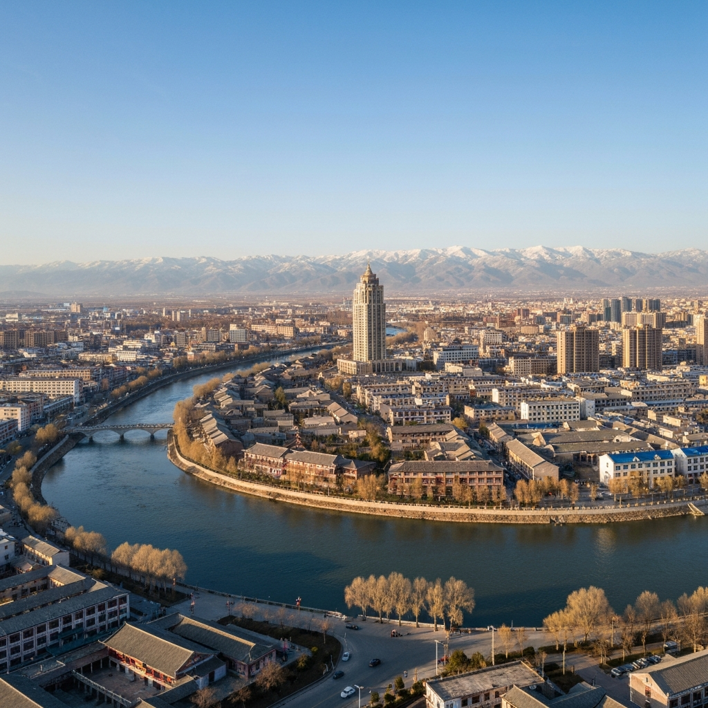 Songhua River and cityscape
