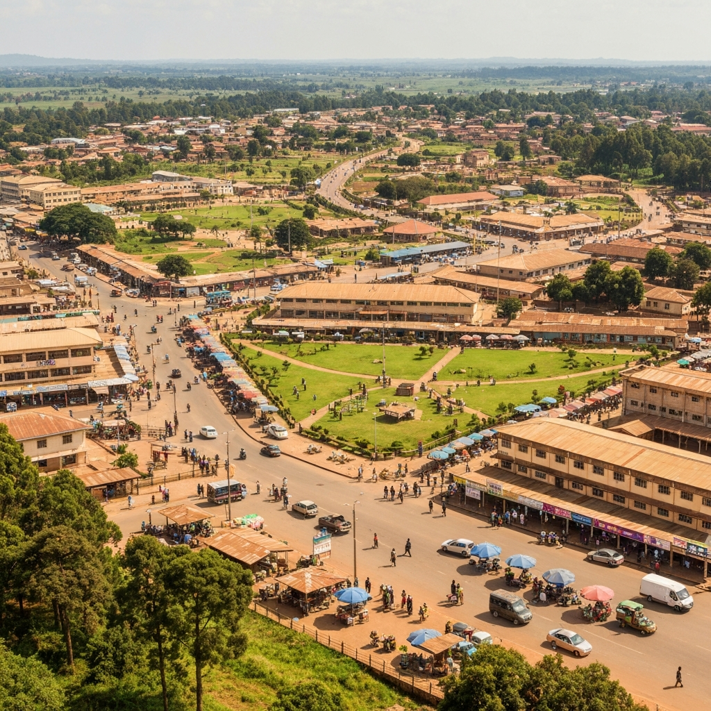Aerial view Mbuji-Mayi airport