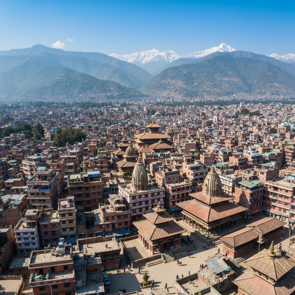 Private jet arriving Kathmandu