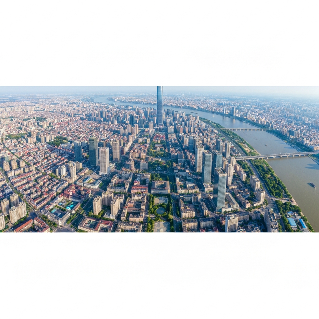 Wuhan city skyline