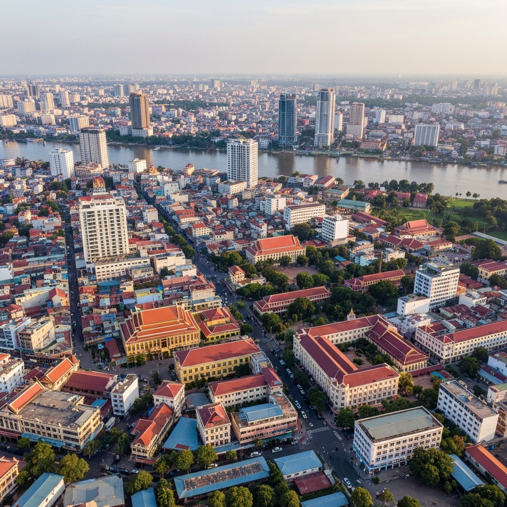 Phnom Penh Aerial View