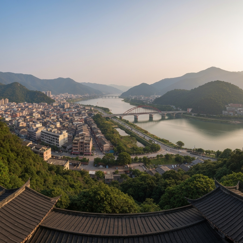 Panoramic view of Ma'anshan city