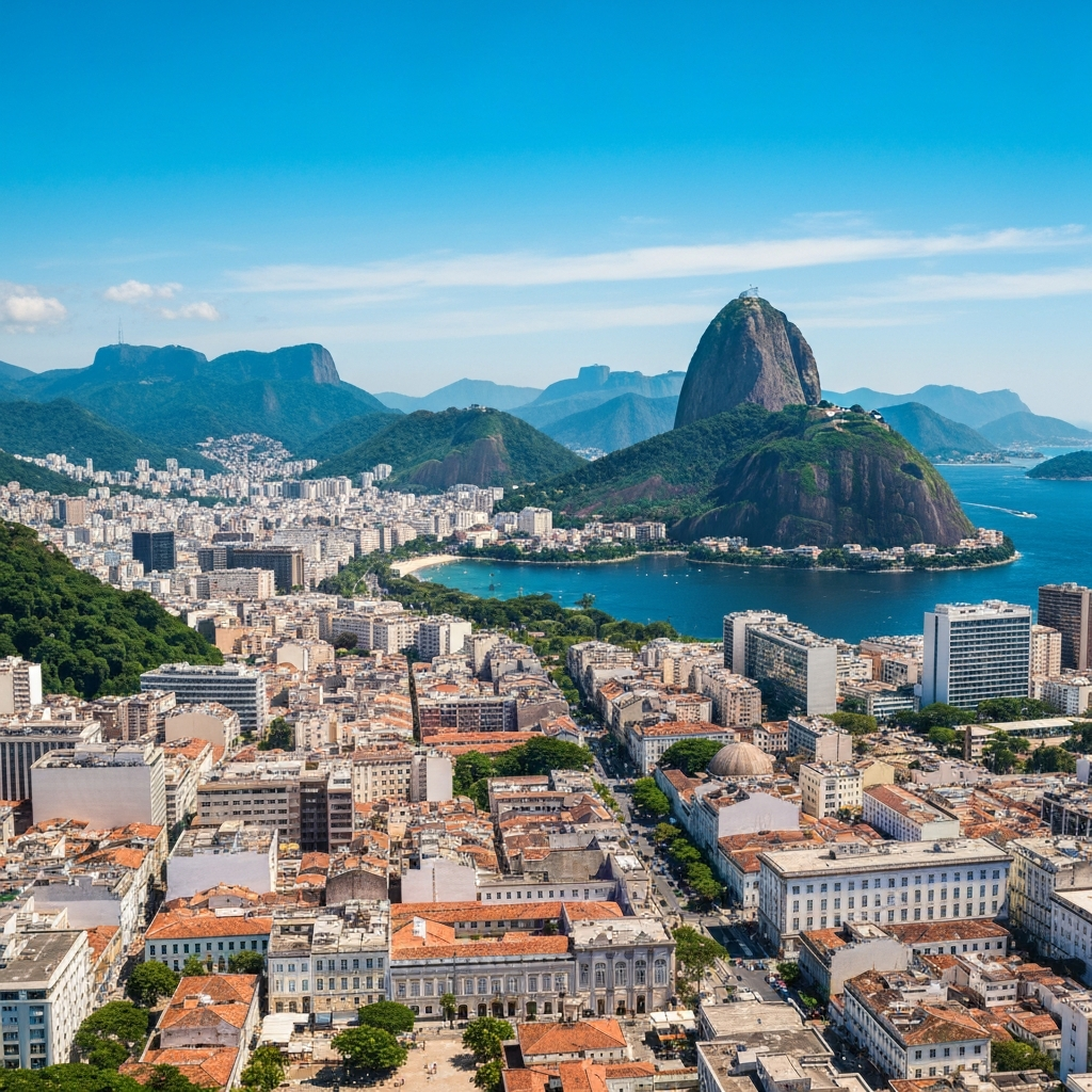 Private jet flying over Porto Alegre and Rio de Janeiro