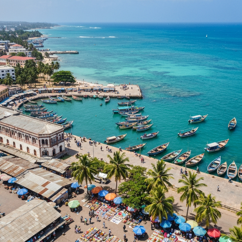 Aerial view Mombasa