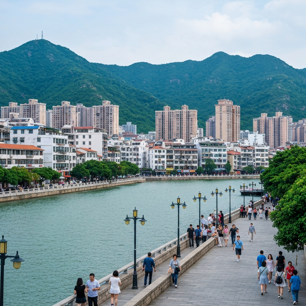 Yangshe to Xiamen private jet route