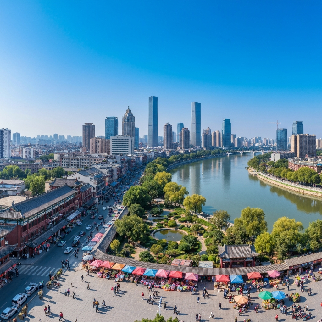Zhengzhou city skyline