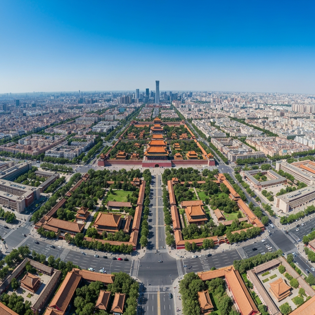 Beijing skyline from above