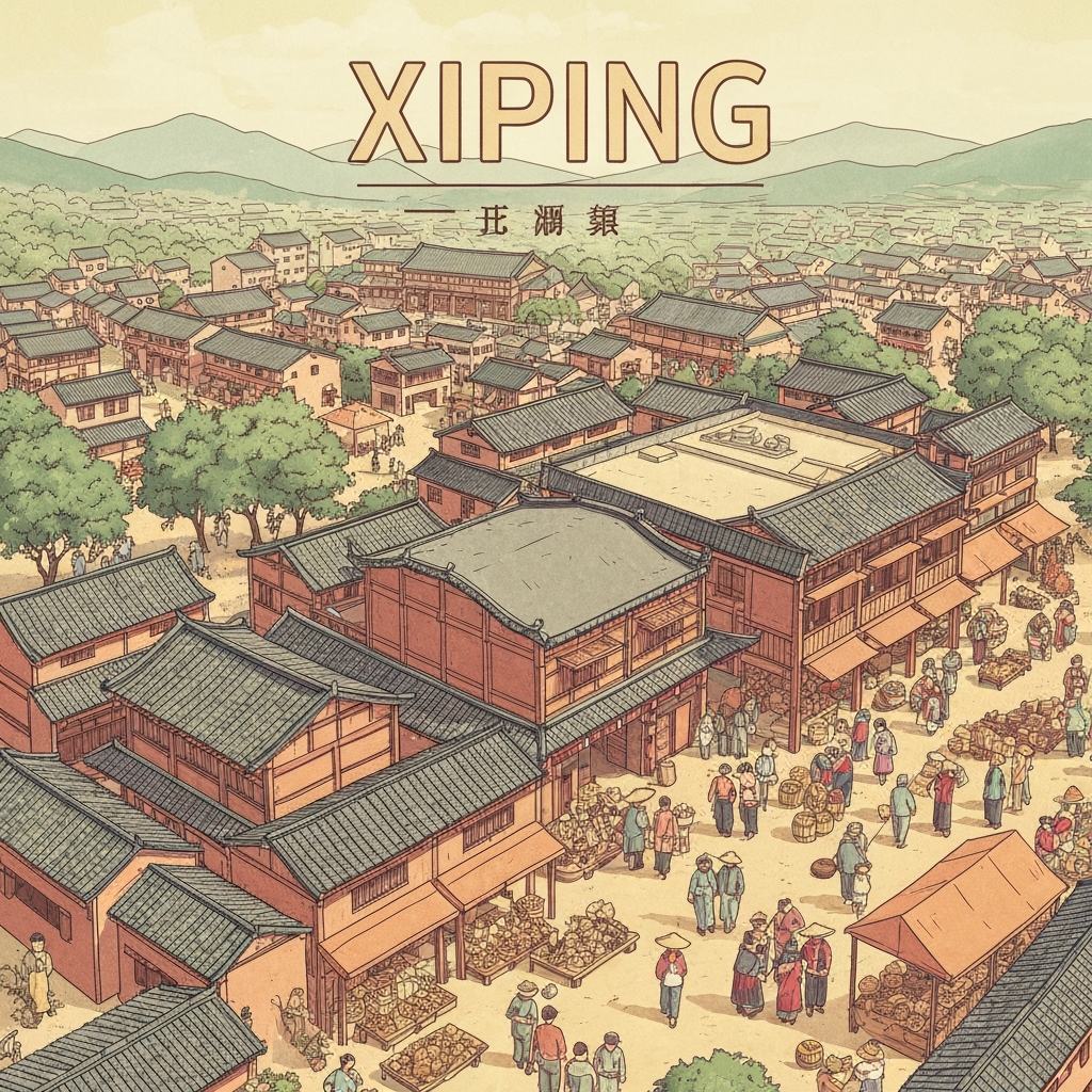 Xiping Town aerial view