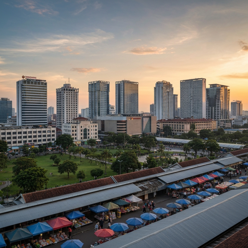 Bandung and Tangerang Skyline
