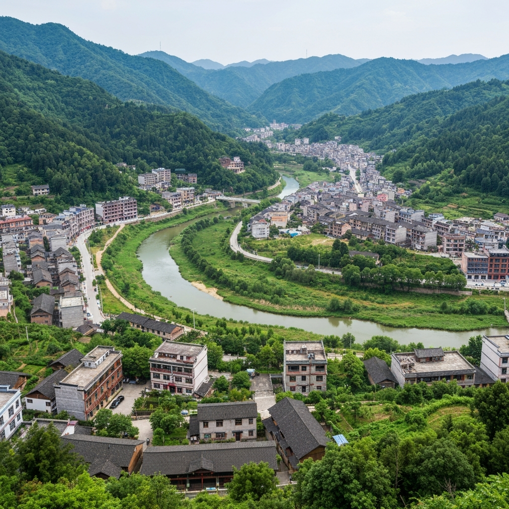 Yingtan city aerial
