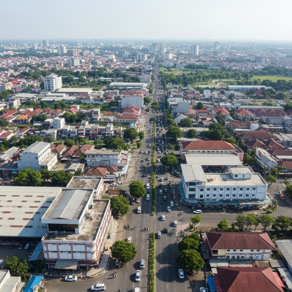 Bekasi to Bandung flight path