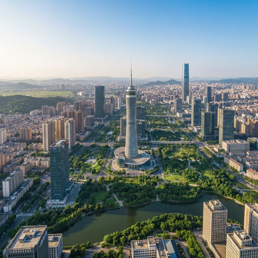Chengdu to Yibin aerial view