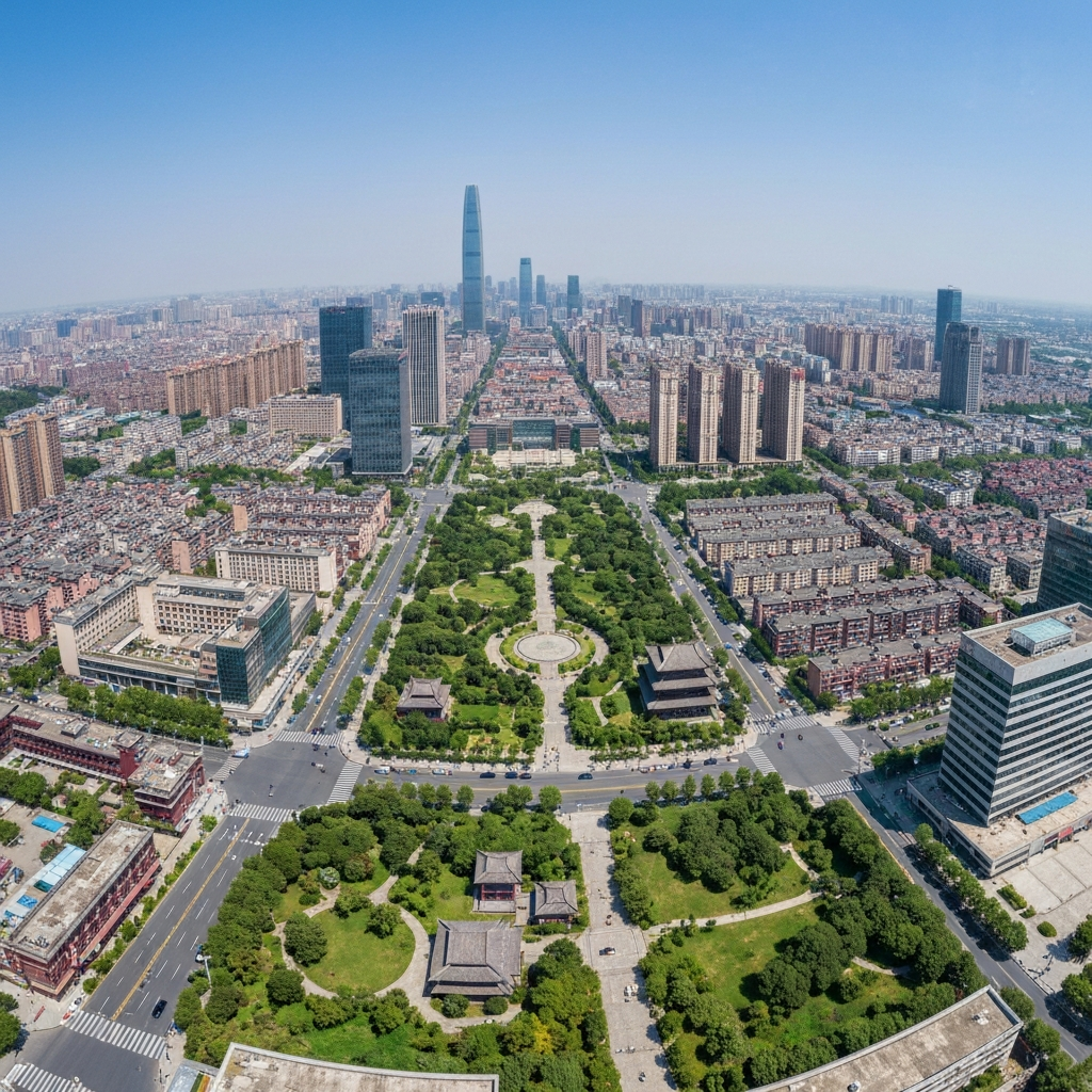 Jiaozuo city skyline